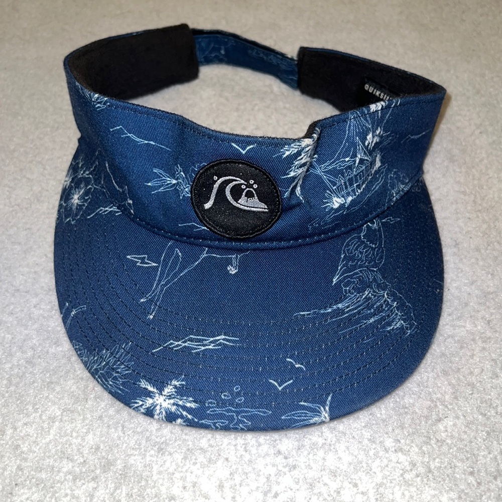 Visor tropical beach inspired quiksilver sun hat with sweat protection NWOT